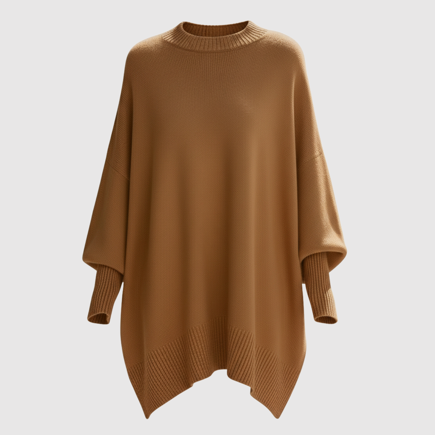 Nora - Elegancki pleciony ponczo z nowoczesną linią