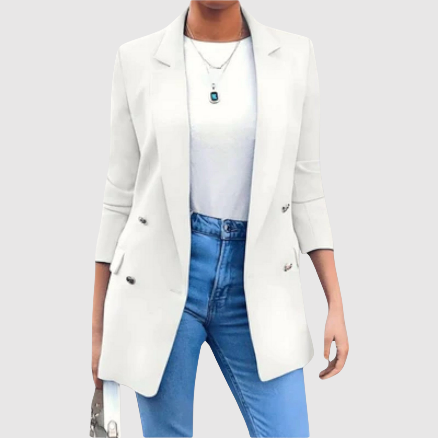 Silvie – Długi blazer z nieformalną elegancją