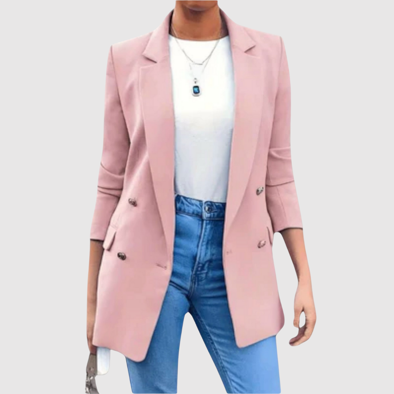 Silvie – Długi blazer z nieformalną elegancją