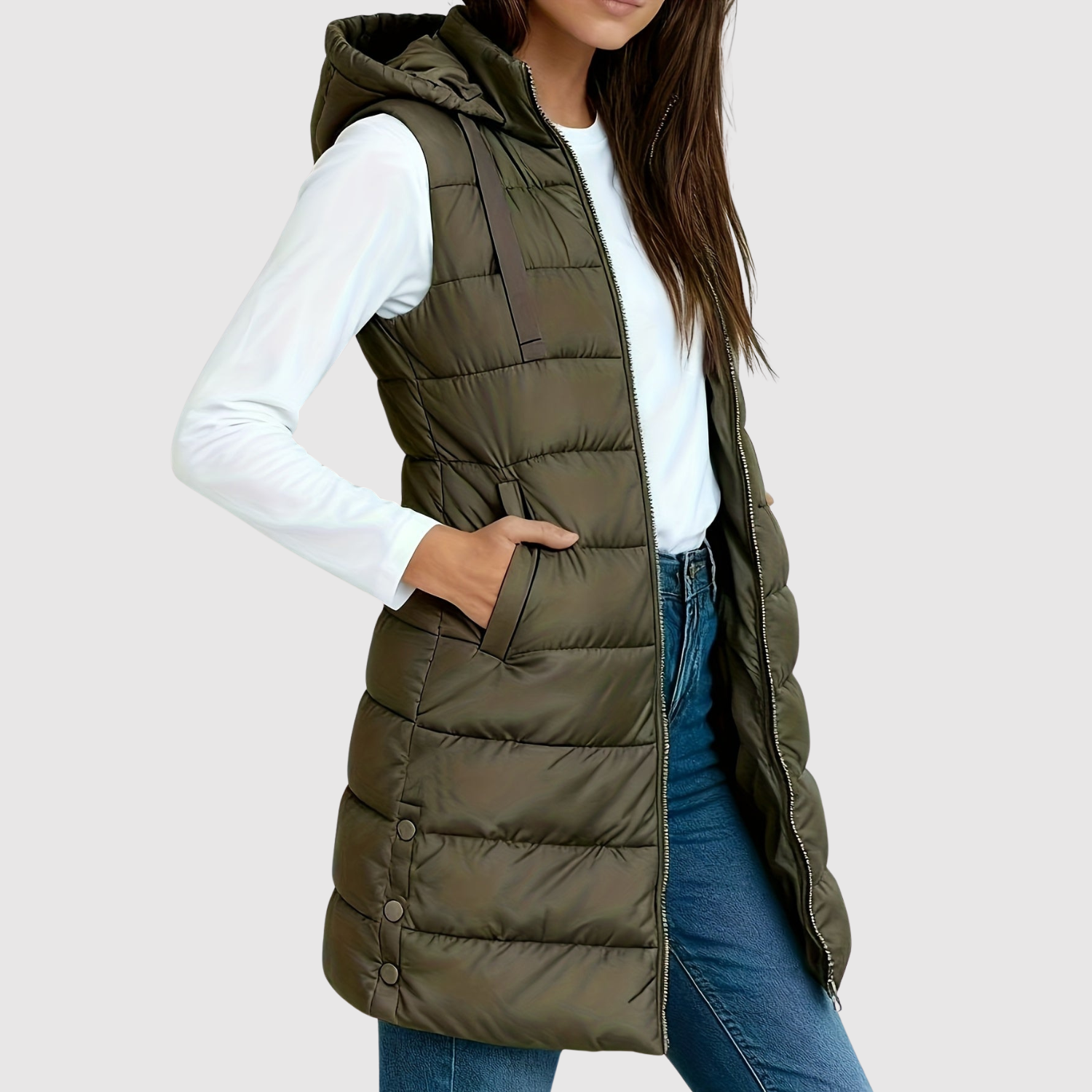 Jelena - Damska pikowana kamizelka