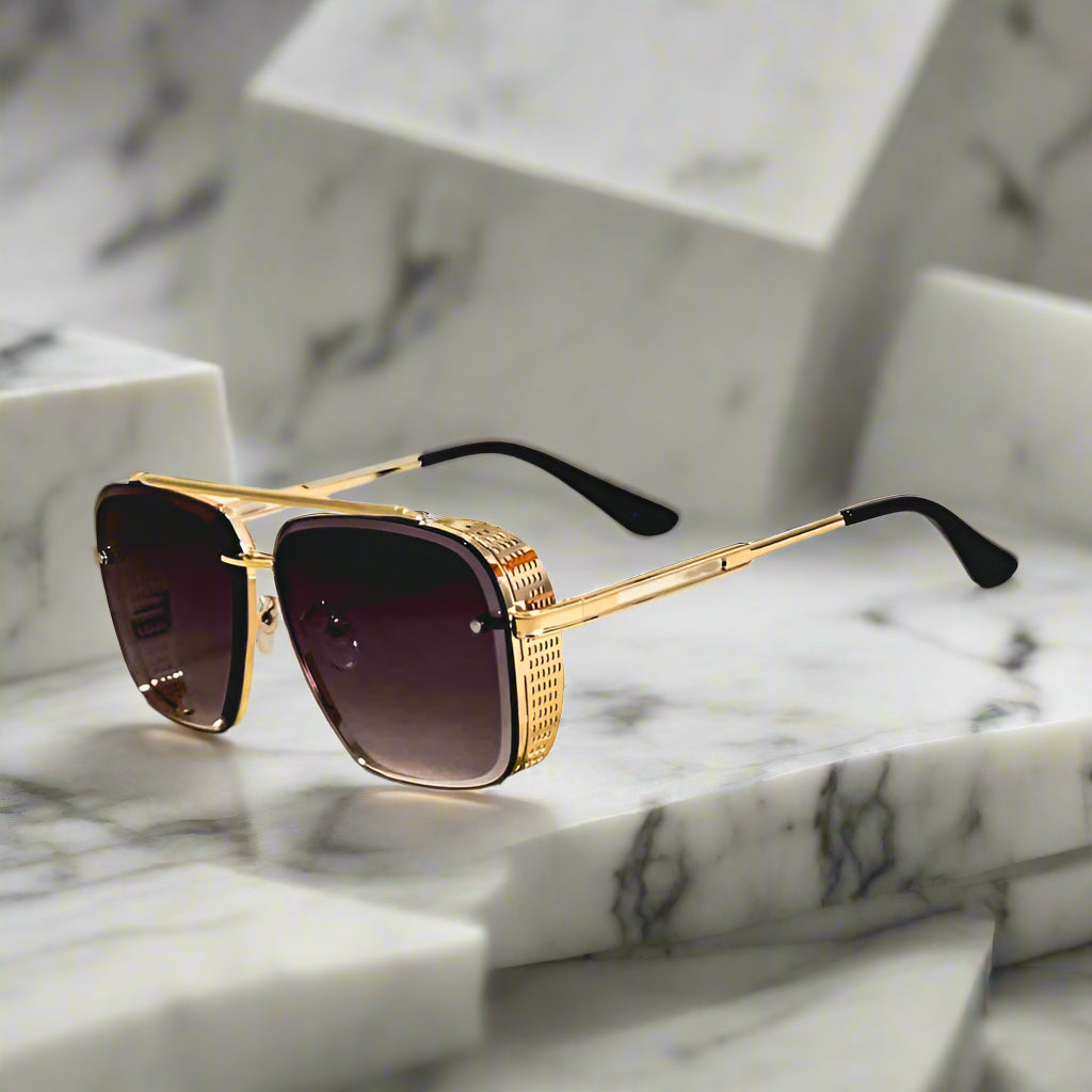 Alex – Okulary przeciwsłoneczne aviatorskie z metalową ramą