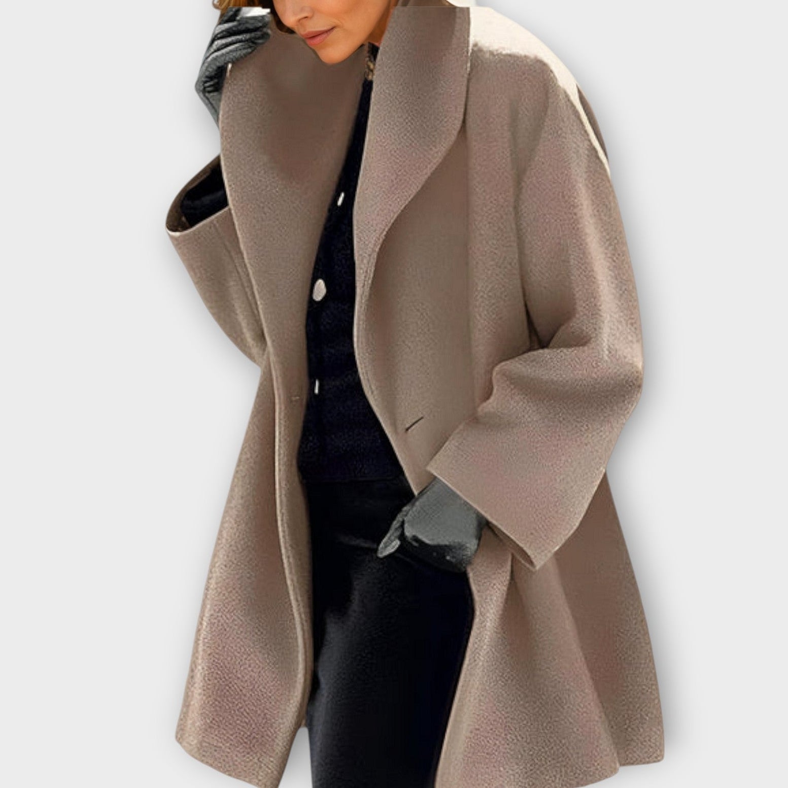 Jelena – Elegancki zimowy płaszcz w wydłużonym i luźnym kroju